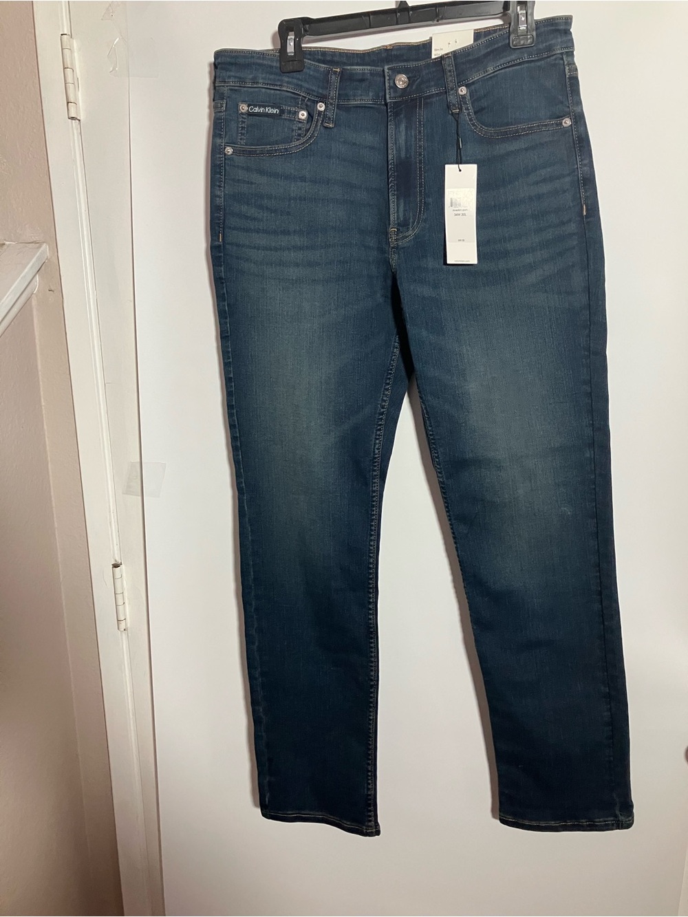 Calvin Klein Men’s Dark Blue Straight Jeans